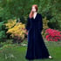 Midnight Blue Limited Edition Silk Velvet Beverly Dressing Gown Image 2