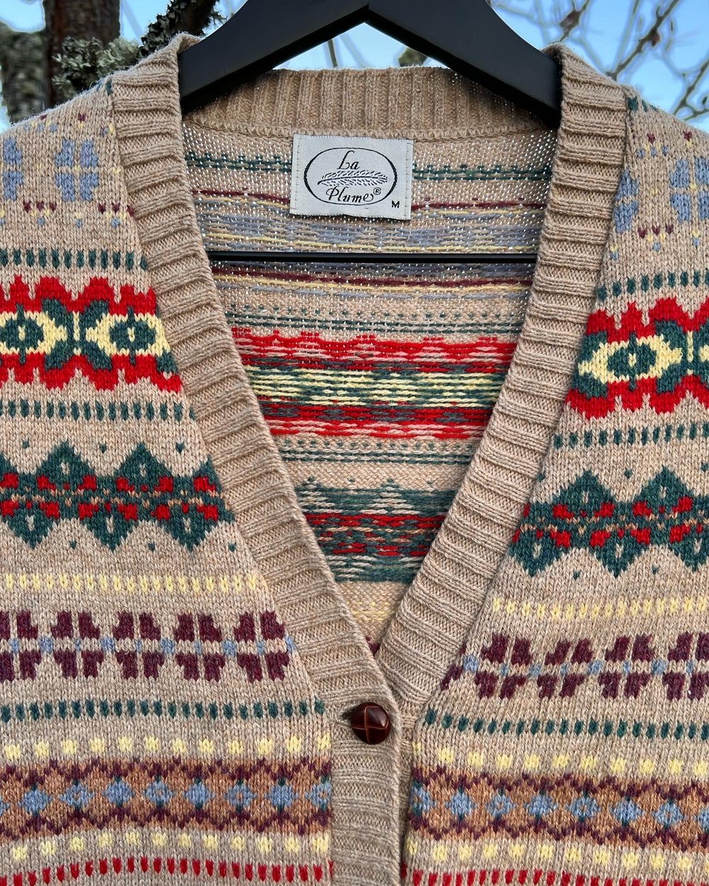 Vintage Union Made La Plume Wool Sweater Vest (M)