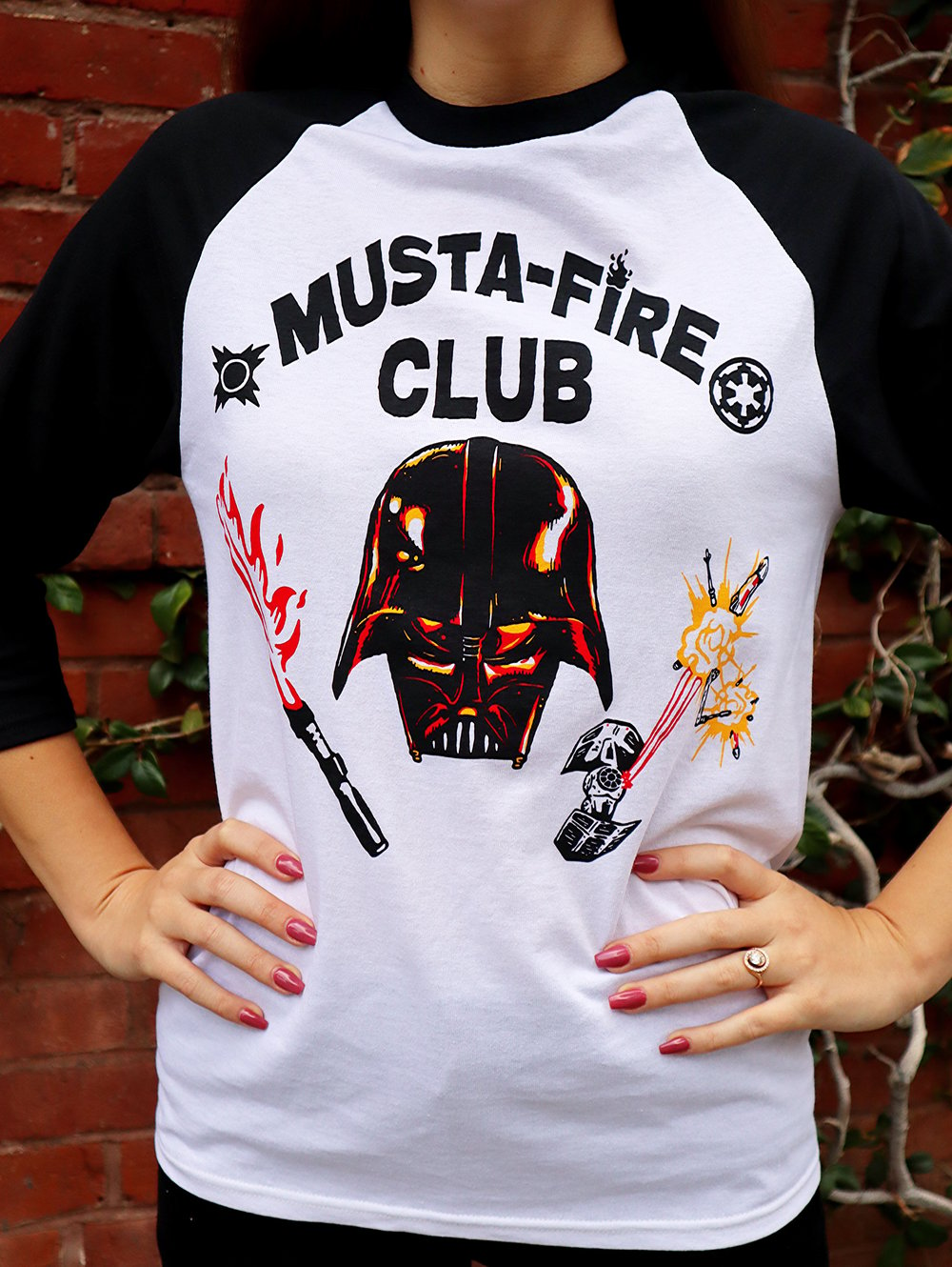 Musta-Fire Club Raglan Tee