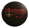 Possessed Red Transparency/Black and Chrome 2.5" Button