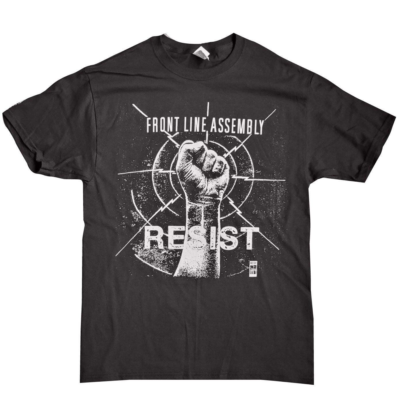 FRONT LINE ASSEMBLY - T-Shirt / Vintage Resist Logo | Wax Trax! Records
