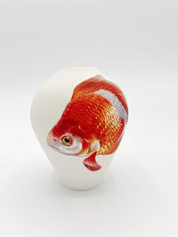 Image 1 of Red white goldfish II, 13.2 cm tall