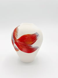 Image 2 of Red white goldfish II, 13.2 cm tall