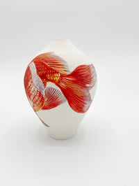 Image 2 of Red white goldfish III, 15 cm tall