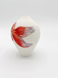 Image 3 of Red white goldfish III, 15 cm tall