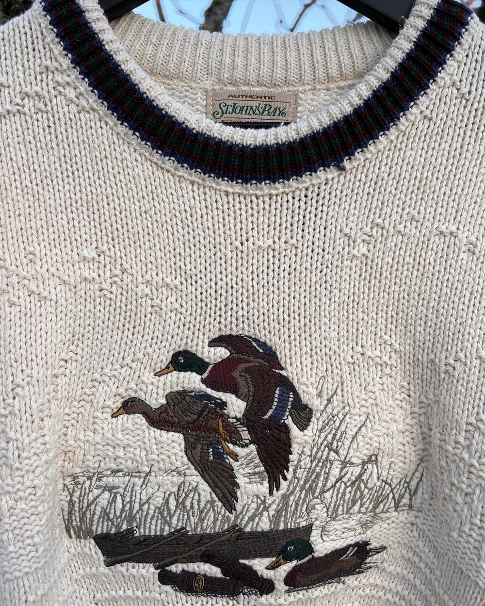 Vintage St. John’s Bay Cotton Duck Sweater (L)