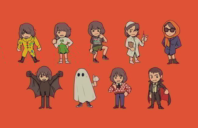 [ MCR ] Gerard Way Tour Outfits Sticker Sheet