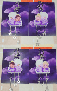 Cherubs Dangling Stars Charm