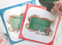 Image 1 of Personalised First Day at School Card,Good luck at school card,1st day at School, 5 colours