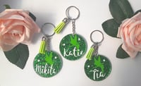 Image 4 of Personalised Keychain, Tinkerbell Keyring, Tinkerbell Glitter Keyring, Acrylic Tinkerbell Keyring