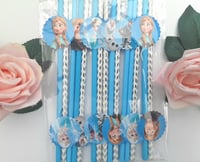 Image 3 of 5 Frozen Party Straws, Frozen Drinking Straws, Frozen Table Decor