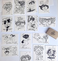 Image 2 of 15 cartes "mots doux" et son fourreau doré