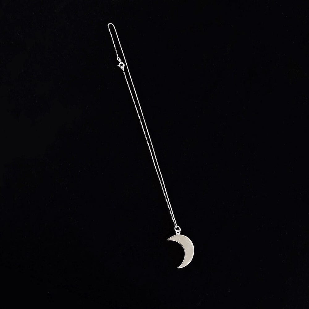 Image of Silver Crescent Moon necklace