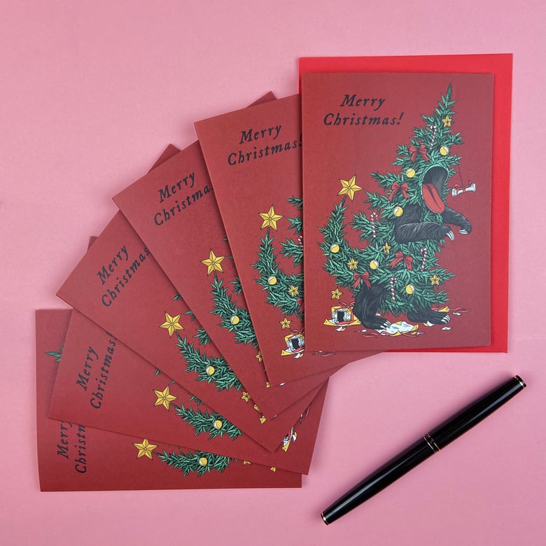 Image of Xmas Tree Monster Cards (Pack of 6)
