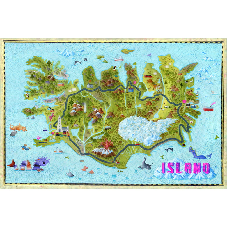 Image of iceland map