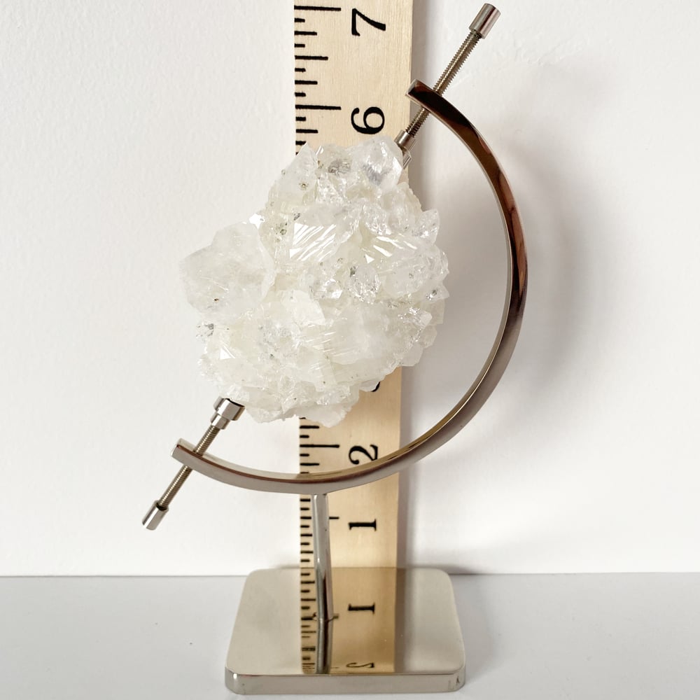 Image of Apophyllite no.80 + Chrome Arc Stand