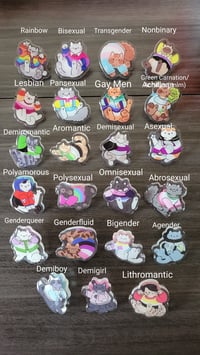 Image 2 of Pride Cats Acrylic Pins