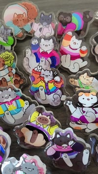 Image 1 of Pride Cats Acrylic Pins