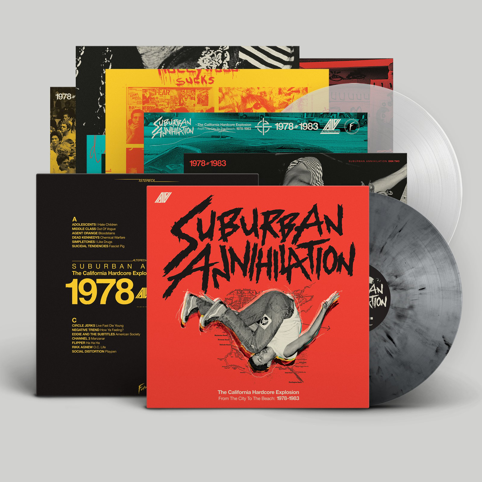 SUBURBAN ANNIHILATION, California Hardcore 1978-83 2xLP, Concrete Beach  Vinyl