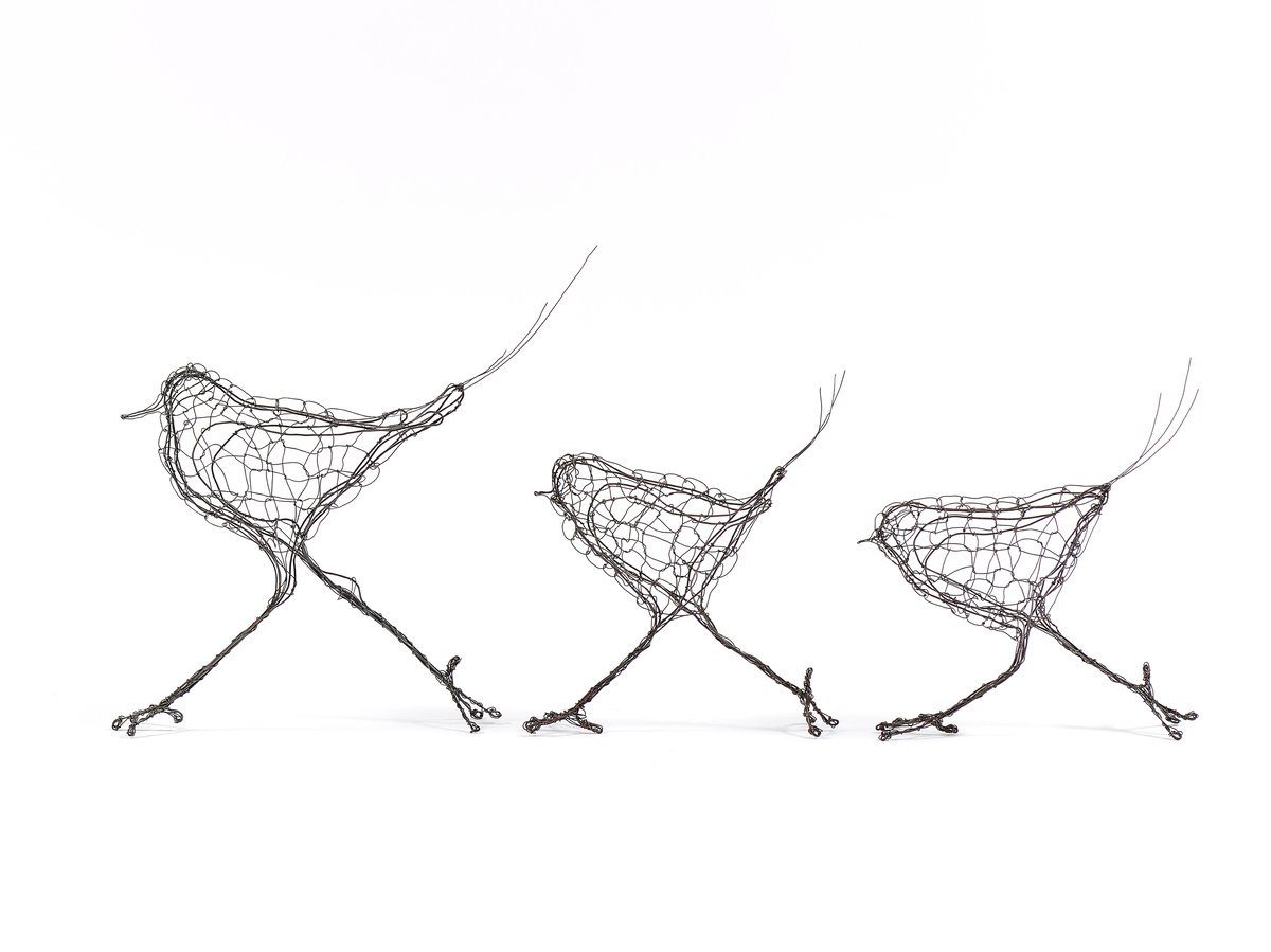 Wire Sanderling Sculptures