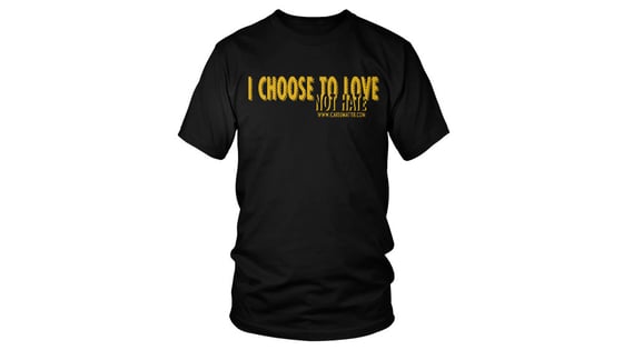 Image of I Choose To Love Not Hate - Black - Gold- Unisex