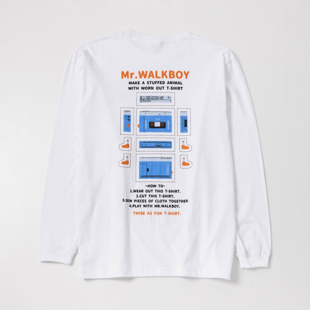 Image of "WALKBOY" Print Long Sleeve T-shirt 
