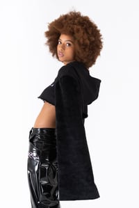 Image 2 of SWEATSHIRT WITH BLACK ECO-FUR SLEEVES