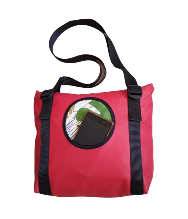Bolso polipiel selva rojo