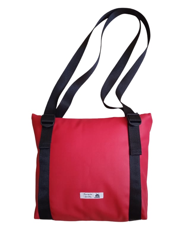 Bolso polipiel selva rojo