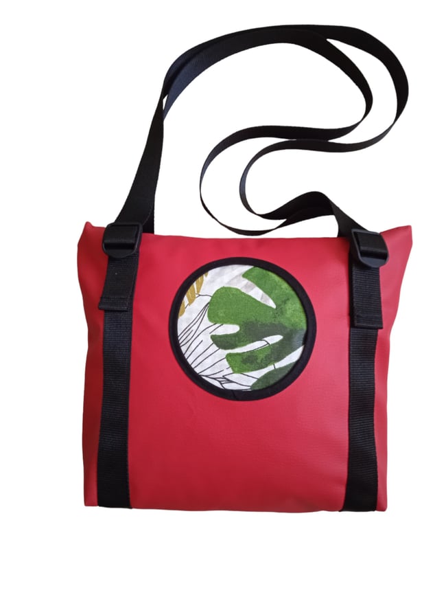 Bolso polipiel selva rojo