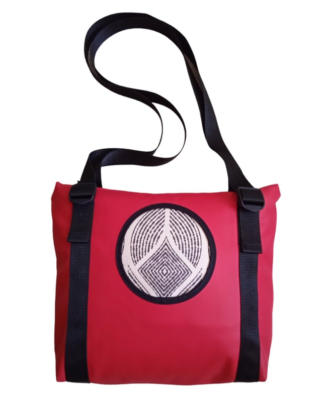 Bolso polipiel África rojo