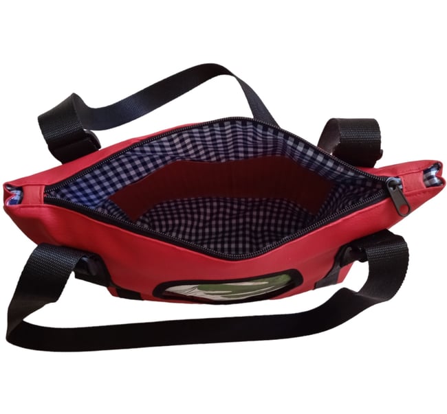 Bolso polipiel África rojo