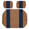 Club Car DS - Pre 2000 - Front Seat Covers - Tan and Blue