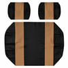 Club Car DS - Pre 2000 - Front Seat Covers - Black and Tan