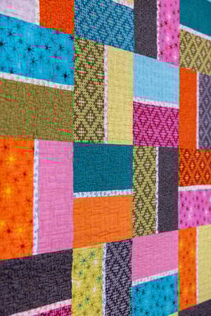 Terrace Tiles Quilt Kit Throw Size - Stitchy Fabric & Pattern