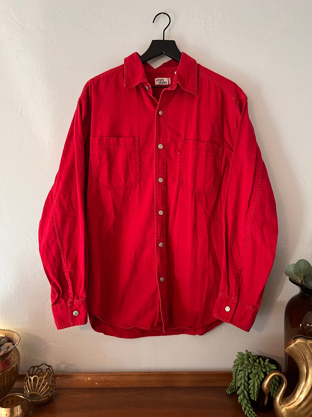 Y2K Levi’s Red Button Up (M)