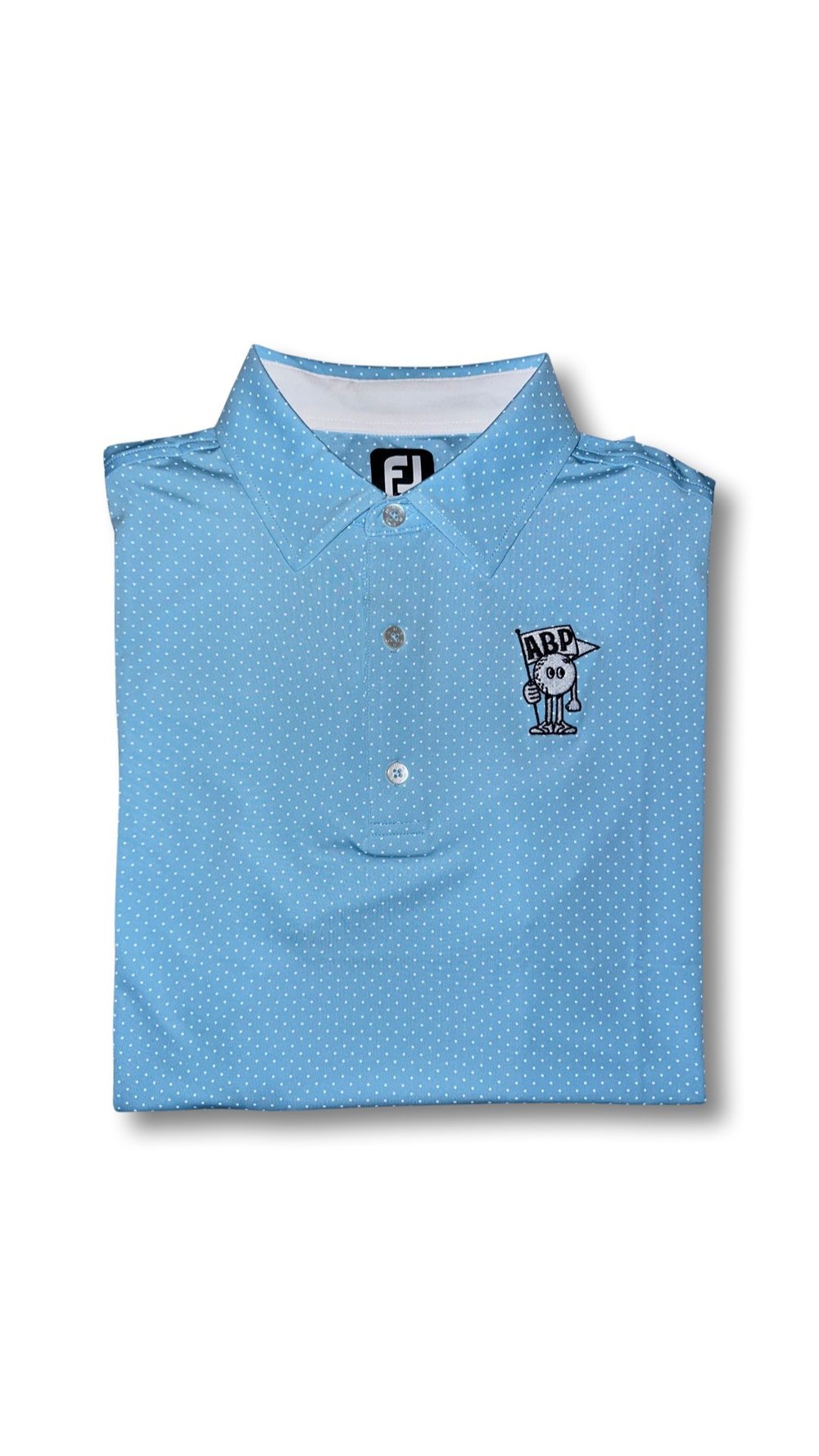 Image of FootJoy Stretch Lisle Dot Print Polo- Light Blue