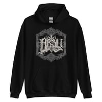 Image 1 of ABSU - ALTERNATE PELAGIC LOGO 2 (GREY & WHITE PRINT) HOODIE