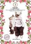 Oscar the Bear 10 inch sewing pattern, with full instructions UK Made