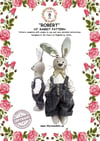 Robert the Rabbit 10 inch sewing pattern, with full instructions UK Made