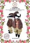 Cooper the Badger 10 inch sewing pattern, with full instructions UK Made