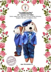 Harrison the Hound 10 inch sewing pattern, with full instructions UK Made