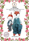 Felix the Fox 10 inch sewing pattern, with full instructions UK Made