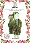 Fabian Frog 10 inch sewing pattern, with full instructions UK Made