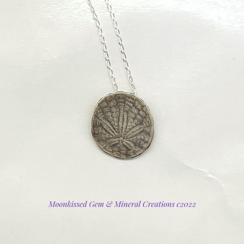 Image of Shiny Sand Dollar Fine Silver pendant