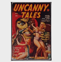 Image 1 of UNCANNY TALES PULP FICTION FRIDGE MAGNET / BUTTON