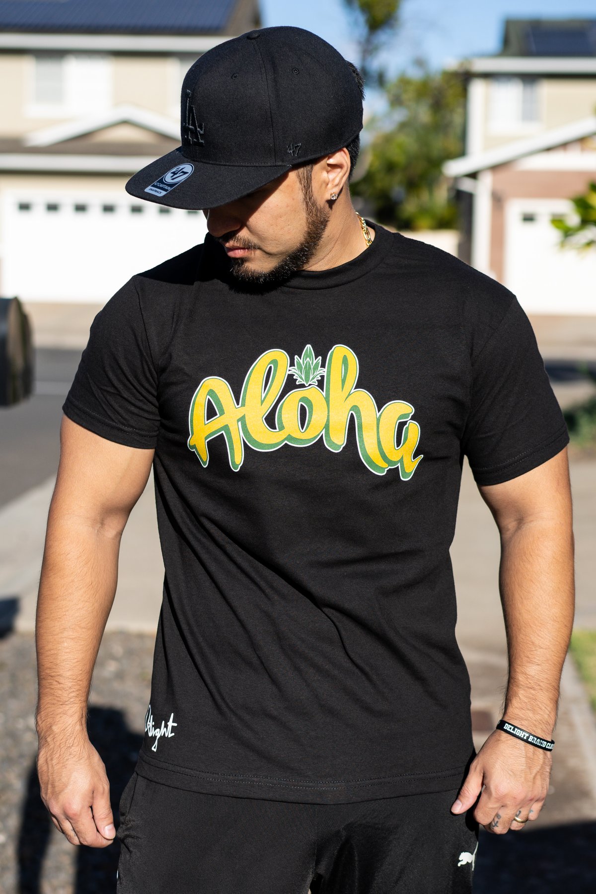 Aloha Pine 3D Throwback - Black T-shirt