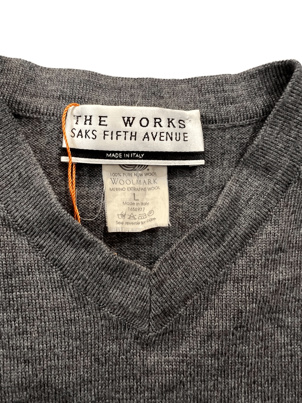 GREY WOMEN’S SAKS MERINO WOOL L