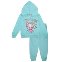 Image 2 of GIRLS Toddler Princess Hooded Pull Over 2 PC Jogger Set 💕