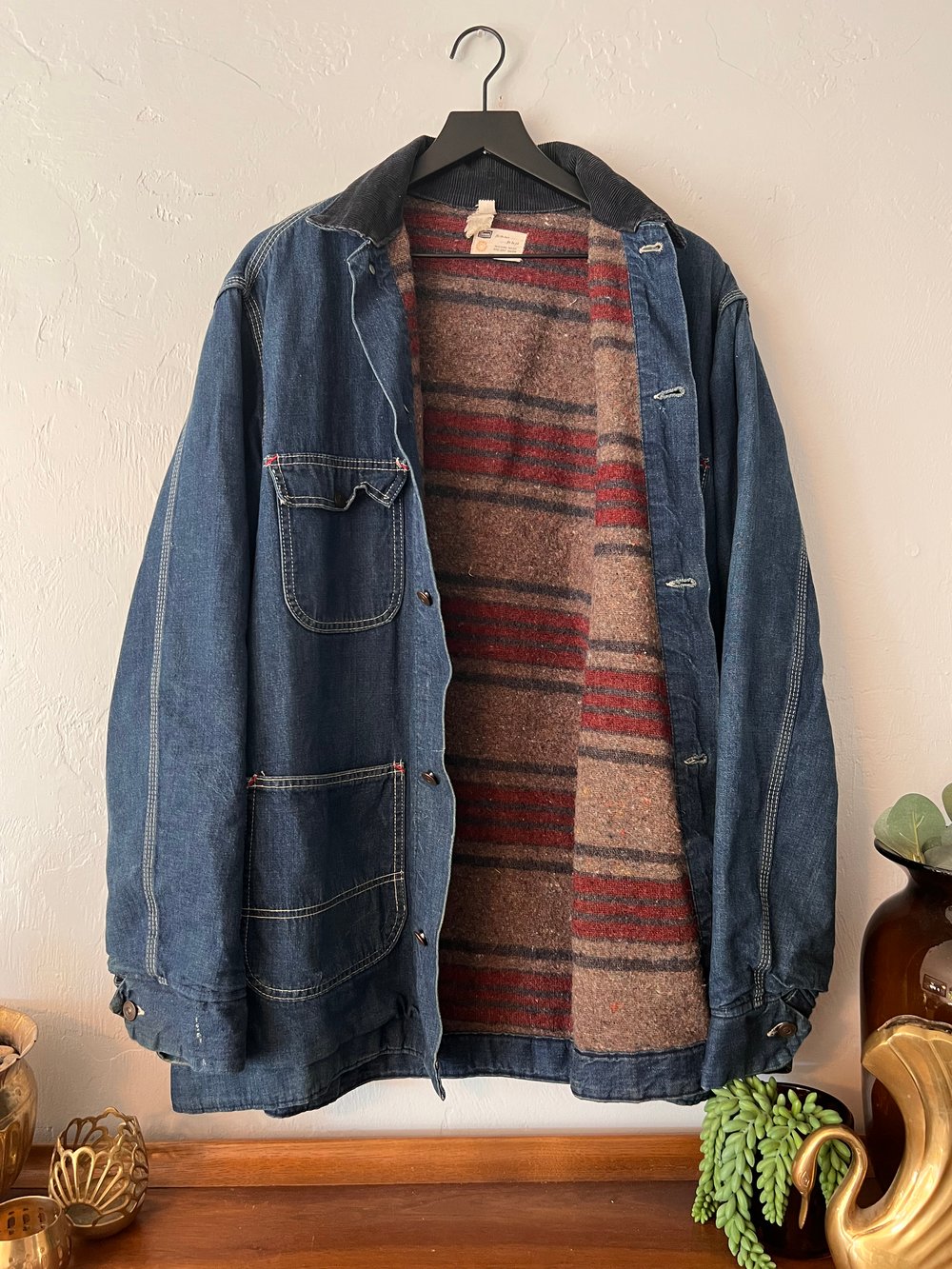 Vintage Sears Blanket Lined Chore Coat (L)